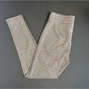 Loft Multicolor Houndstooth Print Pull-On Leggings 27.5" Inseam -NWT -Size Small